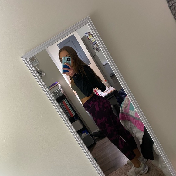 Lululemon Tie Dye Wunder Under Crop Leggings - Picture 7 of 9